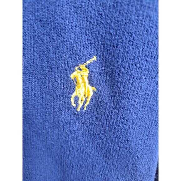Polo Ralph Lauren Men’s Blue Quarter Zip Estate-Rib Pullover Sweater Size M - Picture 6 of 8